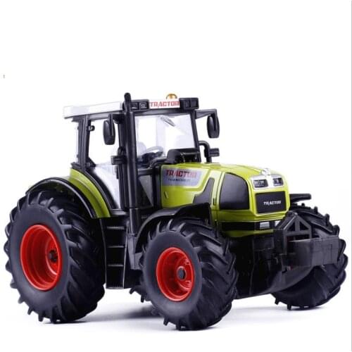 1: 32 Alloy Tractor Model Farm Mechanical Simulation Toy Electric Childrens Boy Toy Birthday Present Green