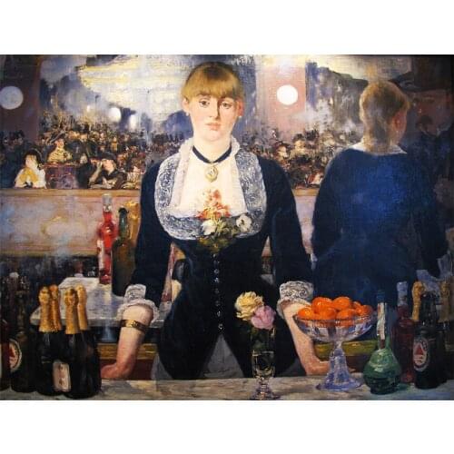 Full Square Round Diamond Painting Colorful A Bar at Folies-Bergere Diamond Embroidery Sale Landscape Handicraft Decor For Home