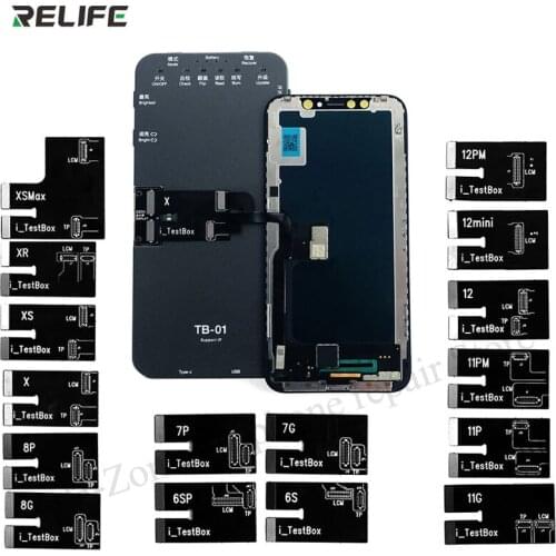 RELIFE TB-01 3D Touch Brightness Testing Display Repair Box for 6 -12promax 17 Models Flip Cover /Ambient Light /True Tone Test