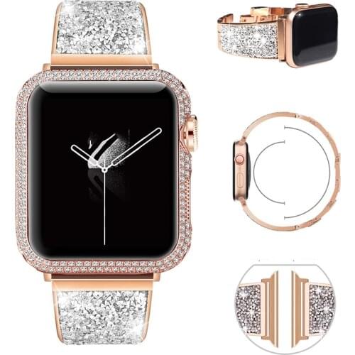 Strap For Apple Watch band 42mm 44mm 38mm 40mm Series 6 se 5 4 3 2 woman loop Stainless Steel Replacement Bracelet For iWatch 4