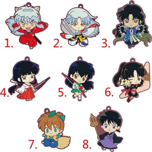 Inuyasha rubber keychain Key Ring Race Straps cosplay