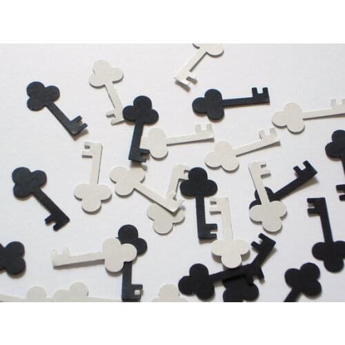 Grey and Black Key Alicw wonderland Confettis birthday wedding bridal baby shower party Table scatters scrapbooking