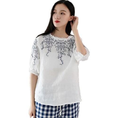 Женские рубашки с вышивкой Shanghai Story China At AliExpress