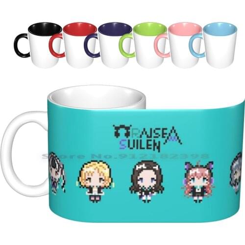 Bang Dream ! Raise A Suilen Pixel Art Ceramic Mugs Coffee Cups Milk Tea Mug Bang Dream Bandori Anime Manga Comic Japanese Anime