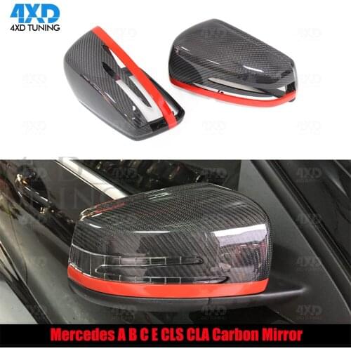 W207 W176 Carbon RearView Mirror Cover For Mercedes CLS W218 GLA W246 W204 W221 W212 2007 2011 2012 2013 2014 2015-2018 2019