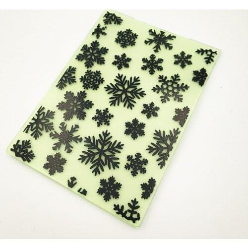 10.5x14.5cm snow Embossing folders Plastic bump Scrapbooking DIY Template Fondant indentation Cake Photo Album Card Make