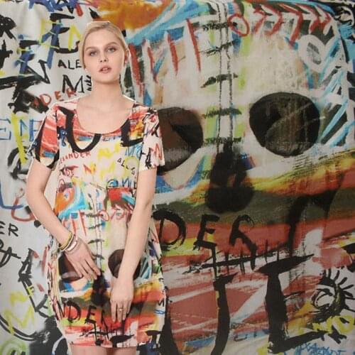 140cm digital inkjet natural silk fabric soft dress shirt silk crepe de chine fabric 16mm crepe fabric wholesale silk cloth