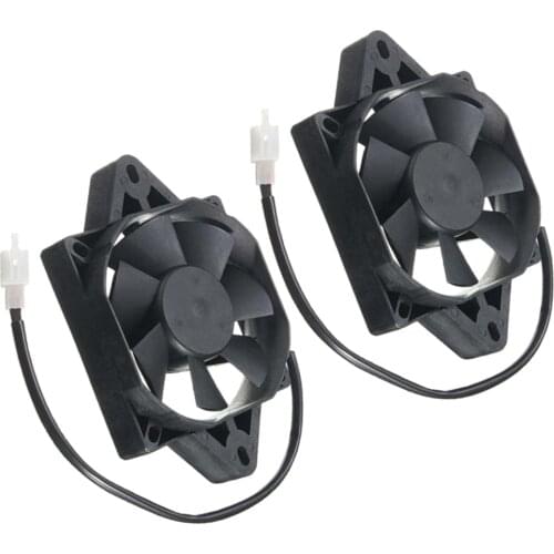 2pcs Square Motorcycle ATV Replacement Radiator Fan - Engine Thermal Cooling Cooler System Universal