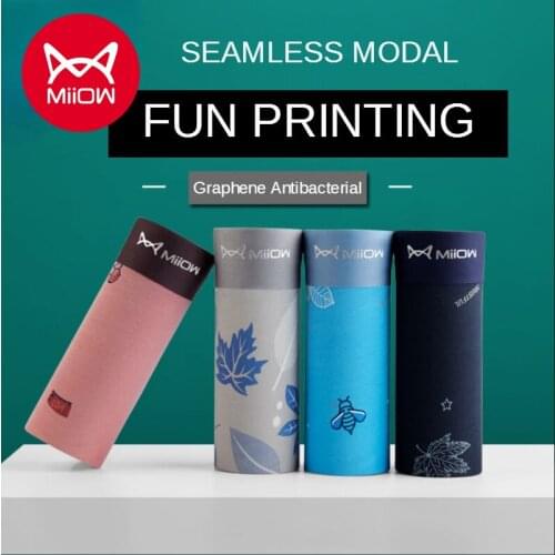 New Arrival MiiOW Mens Underwear Mens Print Fashion Sexy Underwear Mens Flat Corner Mens Panties Modale
