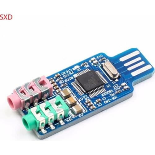 5pcs Drive free USB sound card computer external sound card module notebook sound card cm108 USB sound card chip