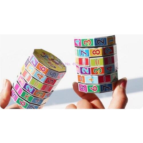 DHL 500pcs Magic Cubes educational toys for Children Kids Mathematics digital Numbers Magic Cube Toy Puzzle Game Gift