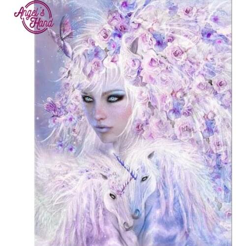 5D DIY Diamond Painting Cross Stitch Fairy Horse Needlework Full Square Mosaic Diamond Embroidery