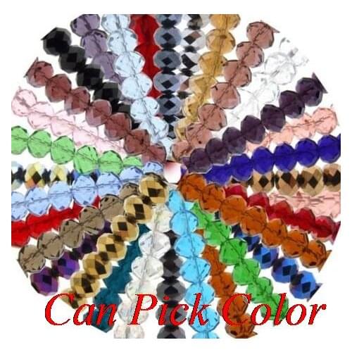 6mm 1000Pcs/lot high quality strand Mixed Faceted Rondelle Glass Crystal Beads spacer Bracelet hotsale Making DIY hx424