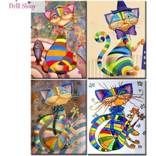 3D,Animal,Cartoon Cats,Diamond Embroidery painting,Cross Stitch,Handmade,Gift,DIY,Full,Square,Patterns Rhinestone,Mosaic decor