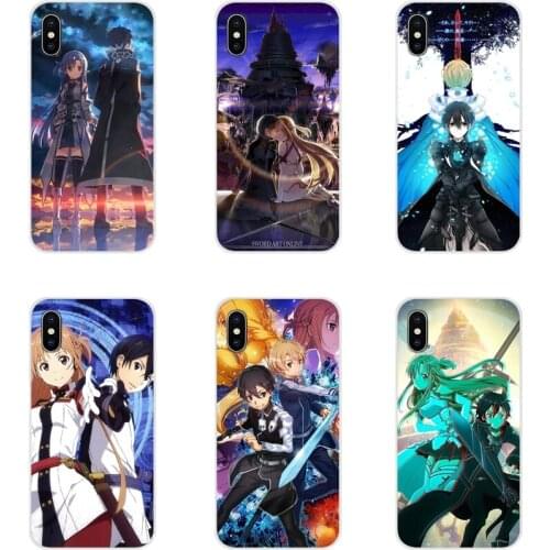 Sword Art Online SAO Accessories Phone Cases Covers For Huawei G7 G8 P8 P9 P10 P20 P30 Lite Mini Pro P Smart Plus 2017 2018 2019