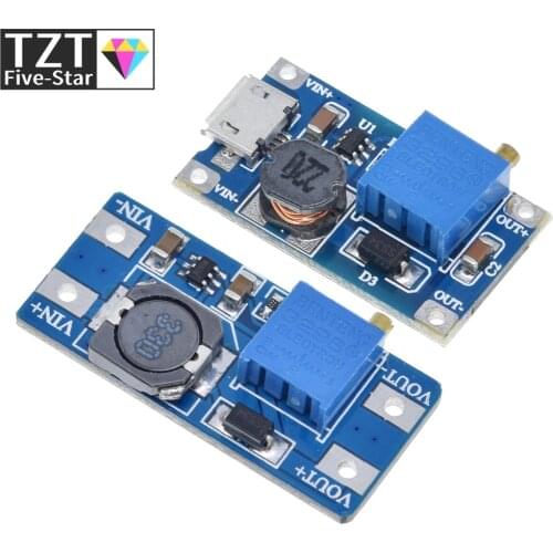 TZT MT3608 DC-DC Step Up Converter Booster Power Supply Module Boost Step-up Board MAX output 28V 2A for arduino