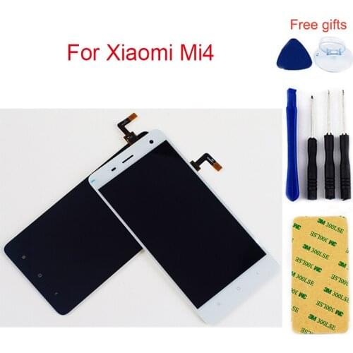 5.0 inch For Xiaomi Mi4 LCD Display Screen Panel Module For Mi 4 LCD Touch Screen Digitizer Sensor Panel Glass Assembly Frame