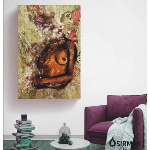 PRESTIJHOME Womens Decorative Canvas, Interesting, Curious, Hobby, Painting, Decoration, Sensual, Unique Design, Fast Delivery