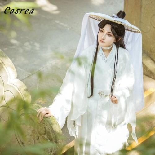 Anime Tian Guan Ci Fu Cosplay Costume Hua cheng Xie Lian Cos antiquity Hanfu Clothing Kimono wigs Full set Halloween Outfit