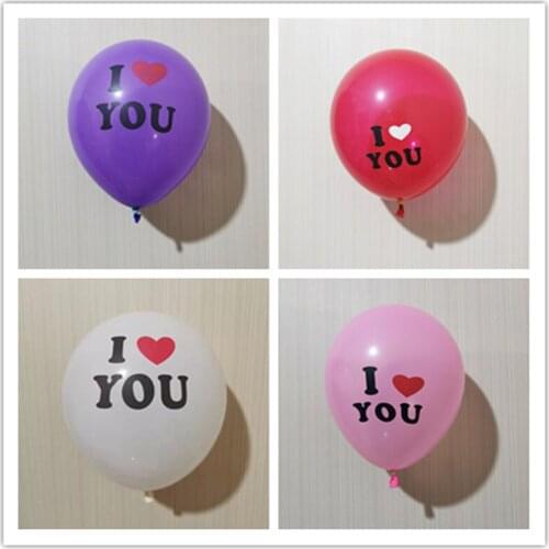 30pcs 12 Inch Printed love I Love You Latex Balloon For Fedding Engagement Scene Wedding Room Decoration