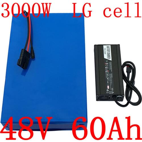 48V 1000W 2000W 3000W lithium Scooter battery 48V 60AH electric bicycle battery 48V 61AH Lithium ion Ebike battery use LG cell