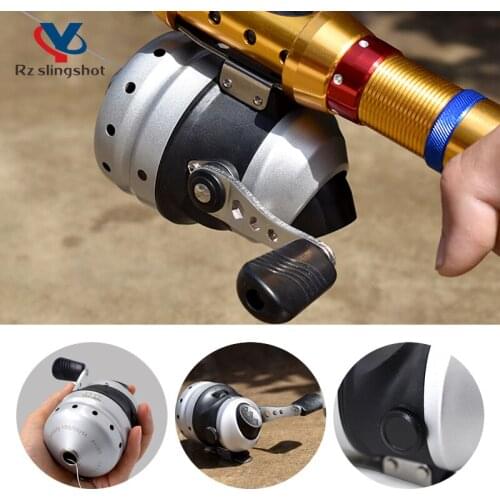 Metal Fishing Reels for Slingshot Shooting Dart Outdoor Hunting Tough Body Catapult Fish Wheel Sports Entertainment Accessories