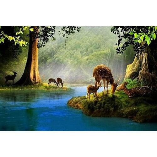 A7445 11CT/14CT/18CT/25CT/28CT night snowing patterns Counted Cross Stitch DIY Cross Stitch Kits Embroidery Needlework Sets