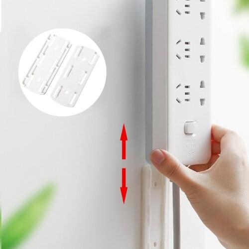 Wall Mounted Plug-in Board Router Holder Patch Panel Holders Power Strip Holder Surge Protector Fixator Punch Free Storage Rack