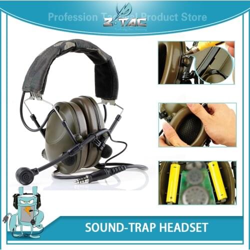 Z-Tactical Airsoft Aviation Peltor Sound-Trap Headset Military Noise Cancelling Peltor Headphones Softair For Shooting Z042