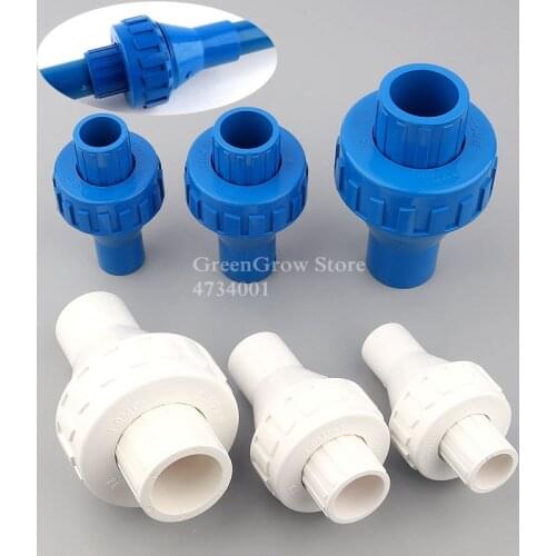 1~5pcs 20 25 32mm PVC Check Valve Garden Irrigation System Water Pipe Connectors Aquarium Tank Fittings UPVC Non-return Valve