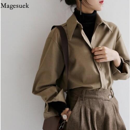 Spring O Neck Elegant Blouse Women Sexy Backless Bow Lace Up Design Blouse Ol Simple Puff Long Sleeve Shirt Blusas Mujer 14368