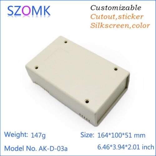 1 piece plastic enclosure electronic tv box power supply housing szomk plastic instrument housing device enclosure 164*100*51mm