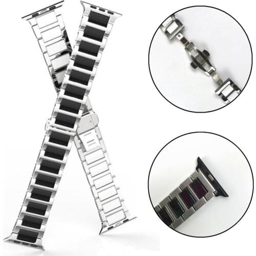 Ceramic Metal Watch Strap for Apple Watch Band Series 5 4 3 2 High Quality Fashion Bracelet Belt for iWatch 42mm 38mm 44mm 40mm