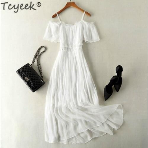 Tcyeek White Summer Dresses