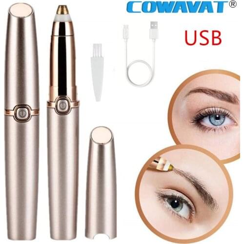 Eyebrow Hair Remover Trimmer Mini Electric Facial Hair Shaver Lip Eyebrows Hair Razor Epilator Pen Protable Safety Women Razor