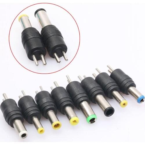 8Pcs Universal 2Pin Plug Charger Tip AC/DC Power Adapter for Notebook Laptop New NEW