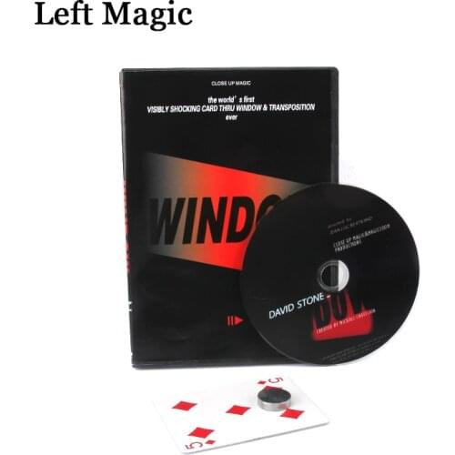 WINDOW By David Stone (Gimmicks+DVD) Magic Tricks Change A Card Thru Glass Magic Comedy Close Up Illusions Magic Toys