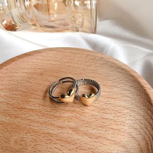 Han Edition Ring Fashion Temperament Hollow Out Heart Shape Ring Womens Lovely Jewelry Sell Like Hot Cakes Gifts Friend Party