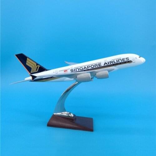 1:200 Scale 36CM Airbus A380 Singapore Airplanes Aircraft Plane Model with Base Resin airplane Collectible Toy Model Display