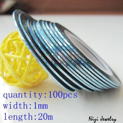 100pcs Fashion 16 Colors Rolls Strip Stripping Tape Line Nail Art Tips Decoration DIY Sticker Nail Decoration Stickers