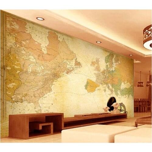 3d wallpaper murals custom TV wall Europe type restoring ancient ways the world map wallpaper