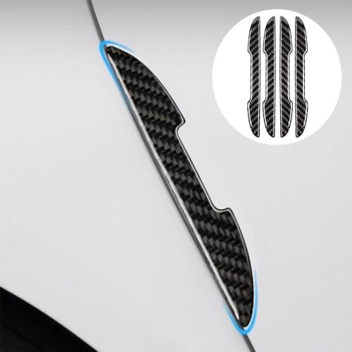 4pcs Car Door strips Anti Scratch Sticker Carbon Fiber Edge Protective Strips Side Doors Moldings Scuff trim Stickers for BMW