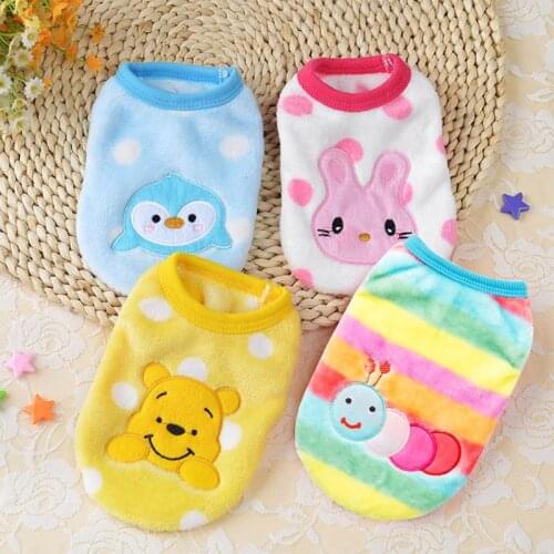 Fleece Dog Clothes Soft Pet Clothing For Dogs Coat Jackets Cartoon Dog Costume Pet Overalls For Dogs Hoodie Puppy Cat Clothes