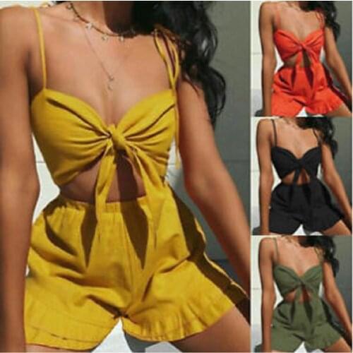 FNOCE Cross-border Foreign Trade Hot Style Summer New Style Sexy Sling Fashion Strap Beach Girl Suit Two-piece Suit
