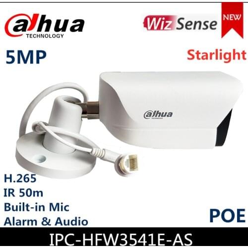 Dahua 5MP Bullet WizSense IP Camera IPC-HFW3541E-AS Starlight H.265 IP67 built-in Mic Camera