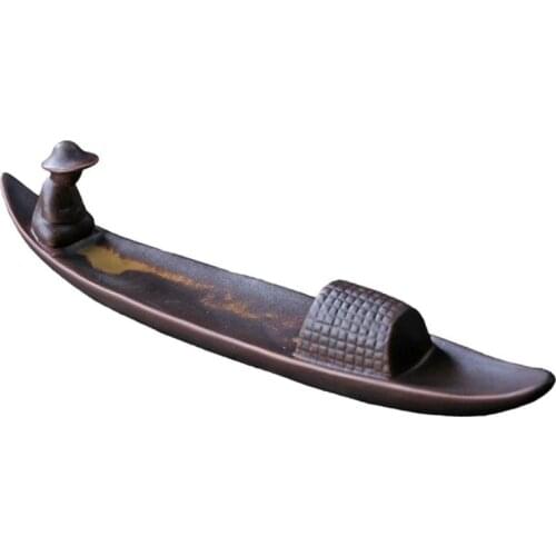 1Pc Boat Incense Burner Nice Incense Stick Holder Vintage Fisherman Ornament Fisherman Incense Burner