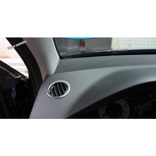Lapetus For Mercedes-Benz ML X164 2013 2014 2015 ABS Matte Dashboard Side Air Condition AC Outlet Vent Ring Cover Interior Trim