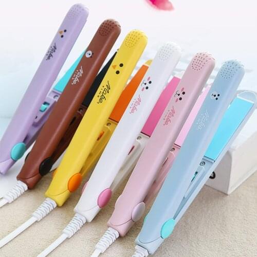 Mini Hair-Straightener Flat Iron Ceramic Hair Straightener Dry and Wet Thermostatic Electric Curling Iron Fashion Styling Tools