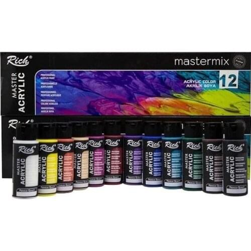 1/6/12 Pcs 60ml Colors Acrylic Paint Set Professional Brush краска для одежды Fabric Water Resistant Art Supplies