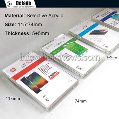 10 Pcs Acrylic Price Tag Holder Lable Security Price Tag Display Stand For Mobile Cell Phone Camera MP4 Tablet Retail Shop